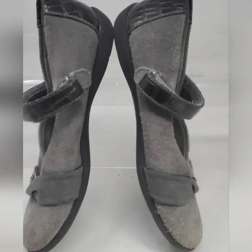 GIRLS BALLETO Leather Suede Light gray Maryjane Dress shoe Flexible Sole Comfort